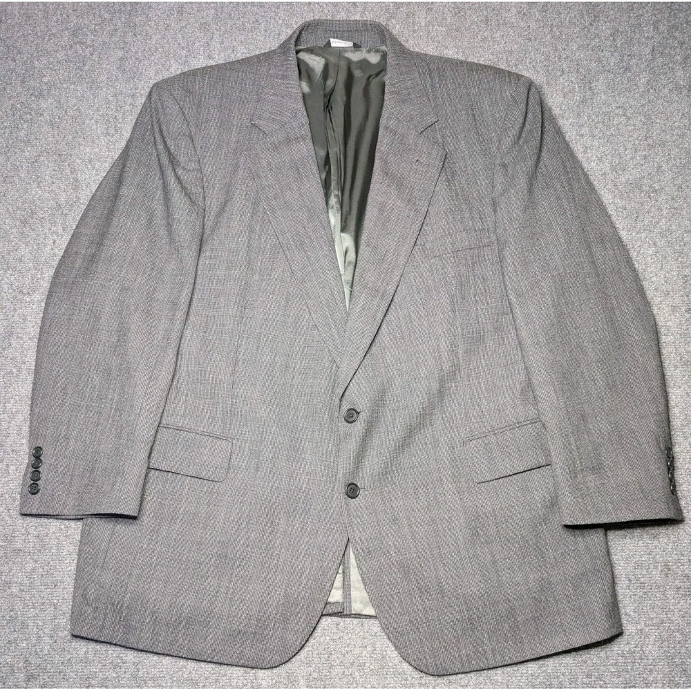 Patrick James Men's Sport Coat Blazer Two Button Charcoal Gray Wool Sz 48R READ*